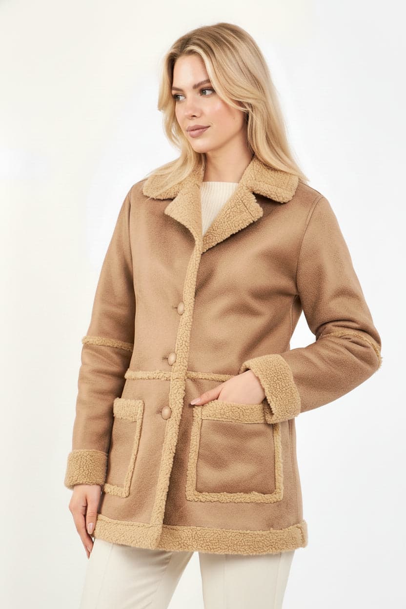 Taupe Sherpa Coat