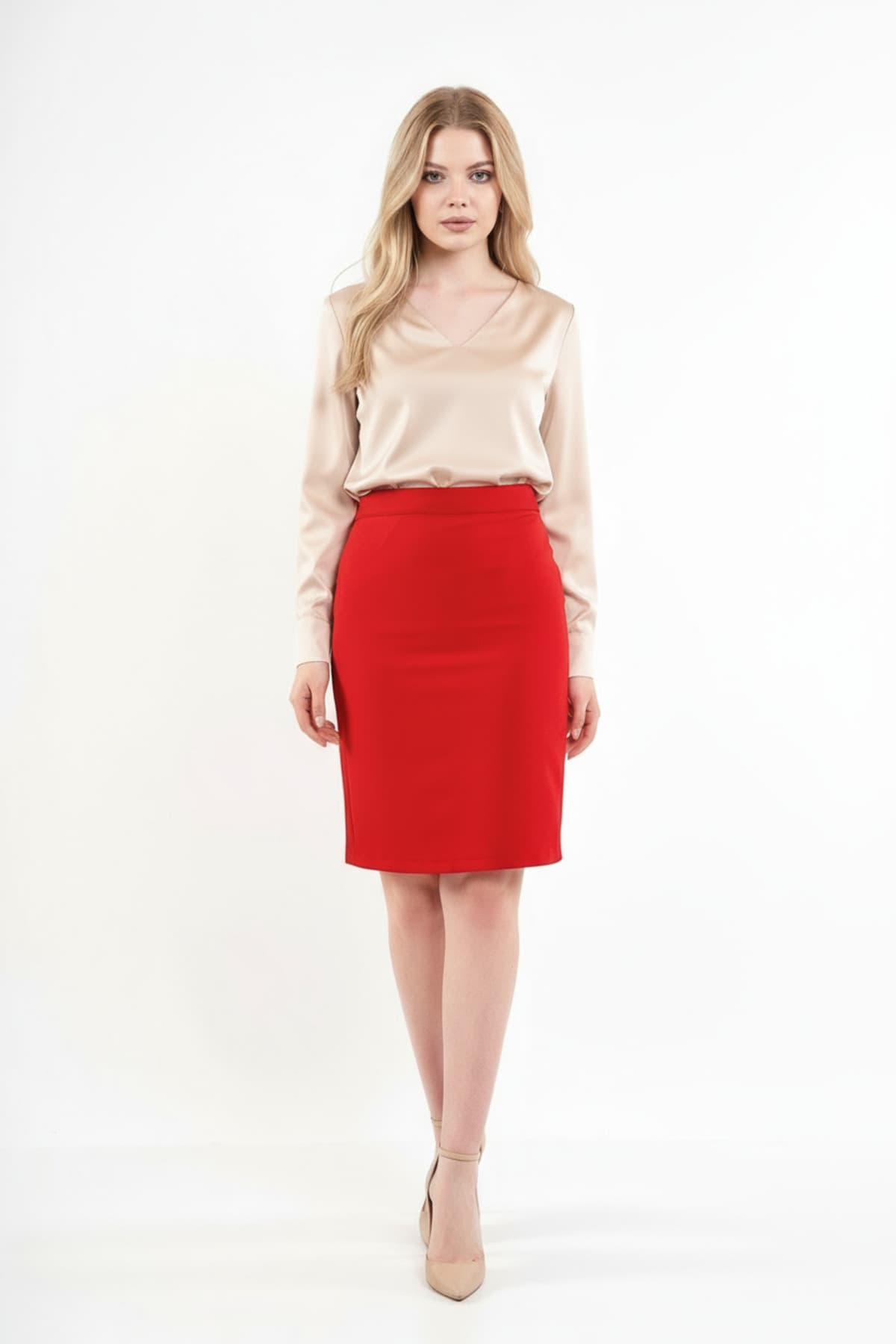 Red Pencil Skirt