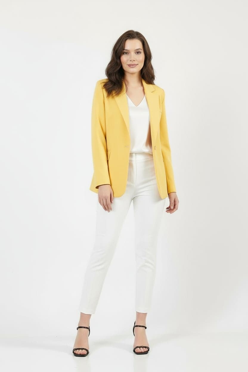 Yellow Single Button Jacket