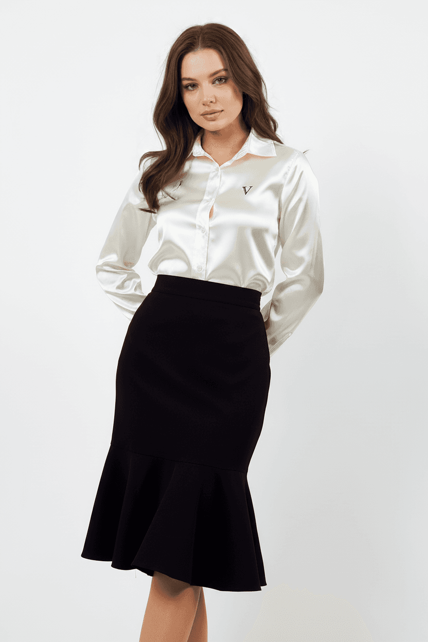 Black Ruffled Skirt