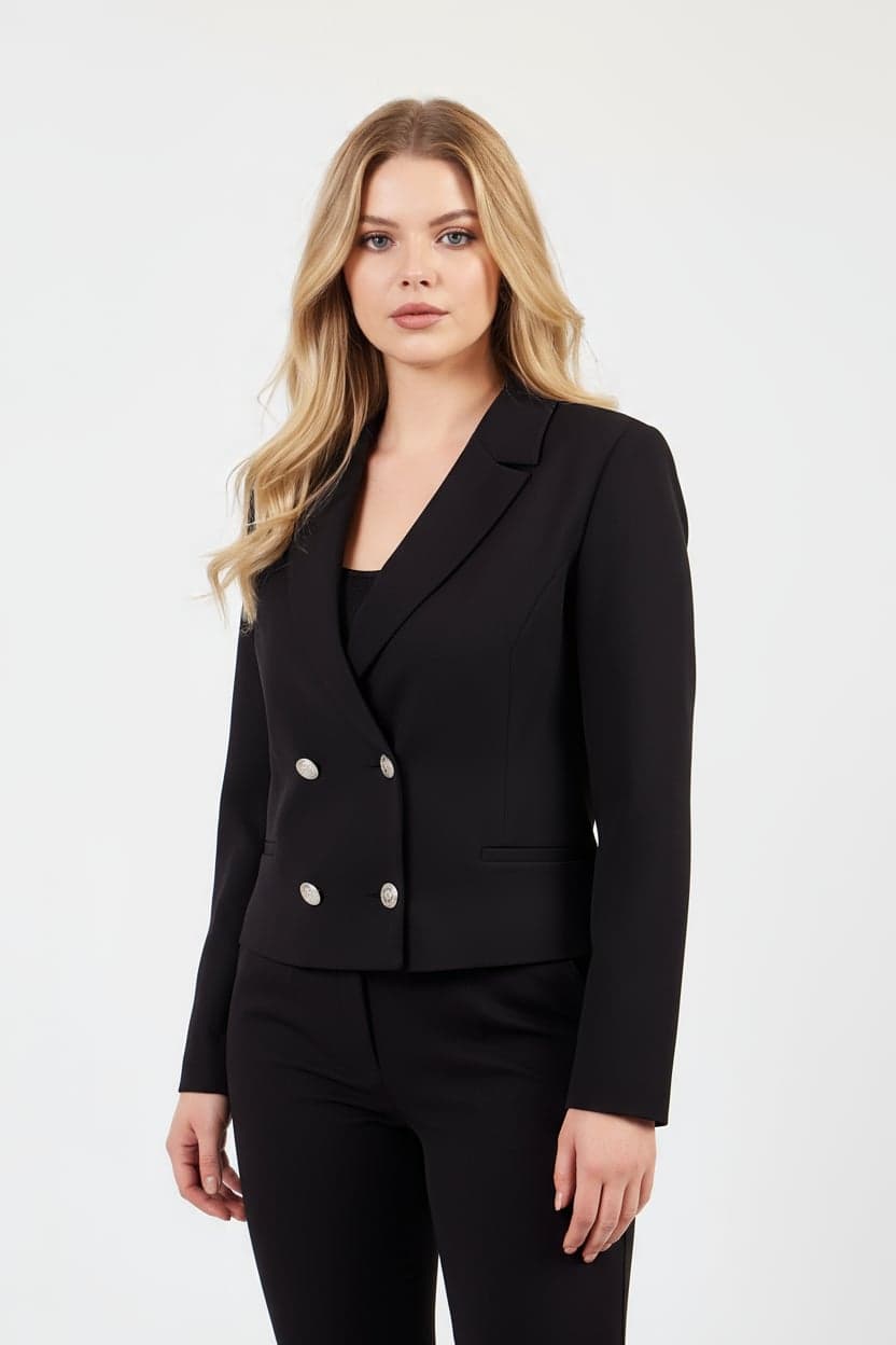 Black Short Wrap Jacket