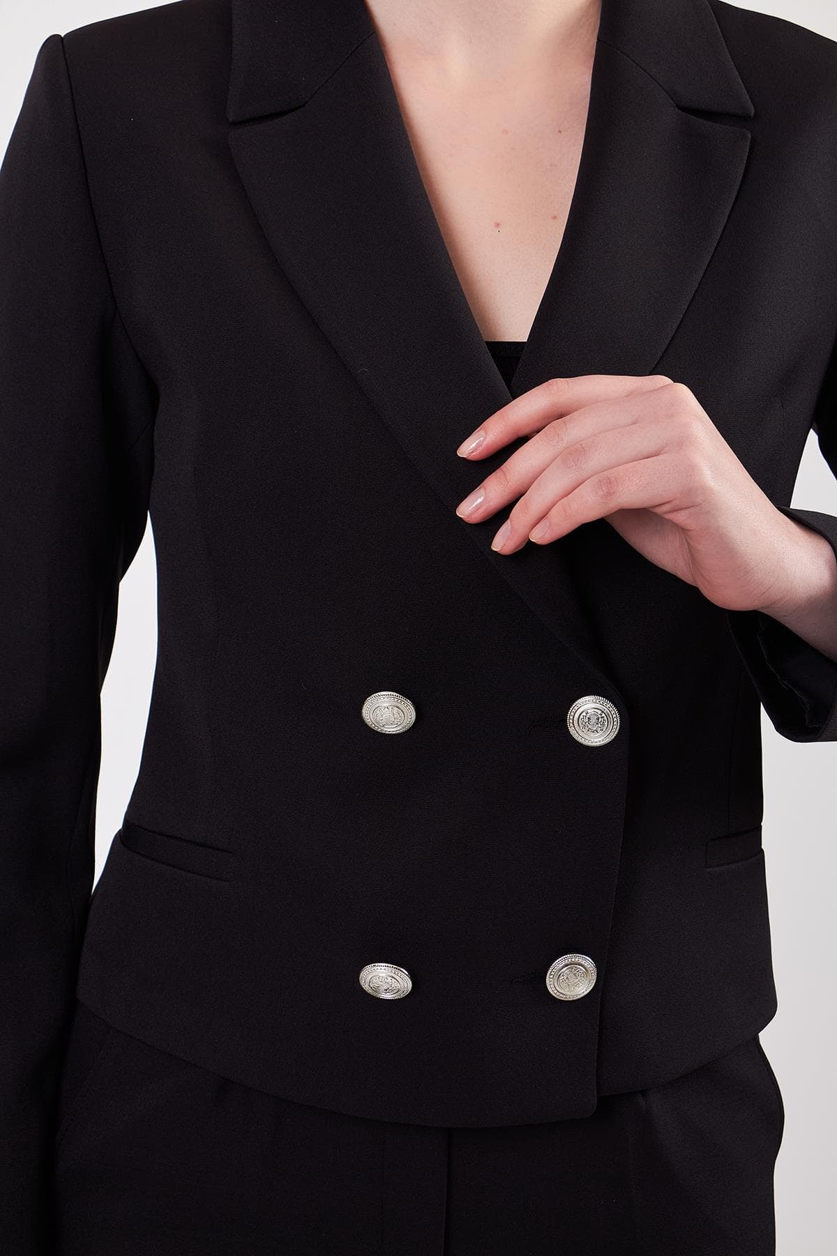 Black Short Wrap Jacket