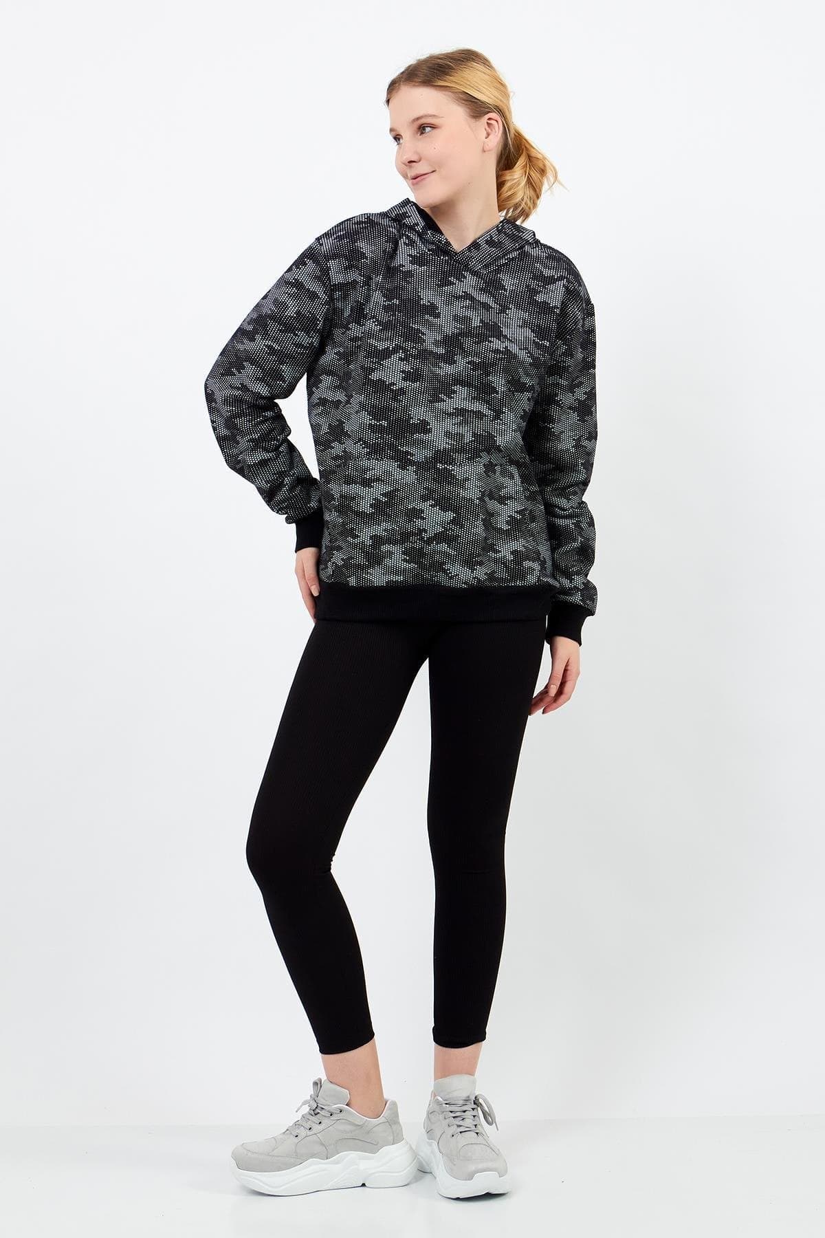 Black Camouflage Hoodie