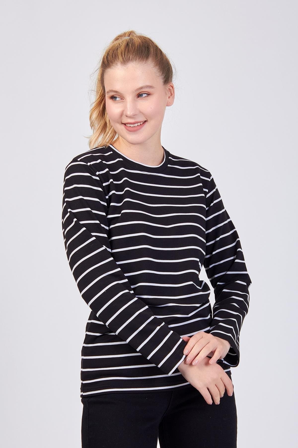Black Striped Sweatshirt
