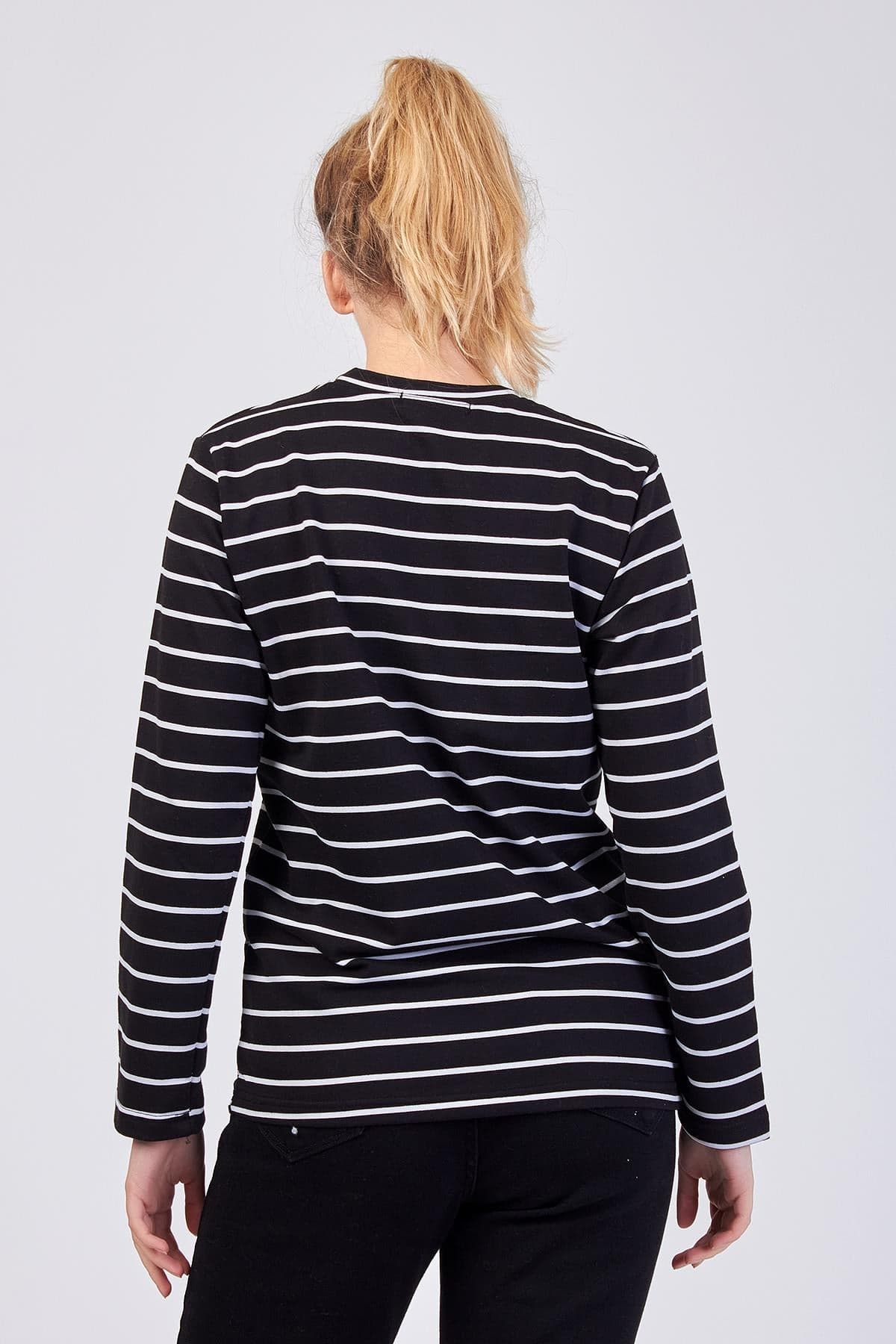 Black Striped Sweatshirt