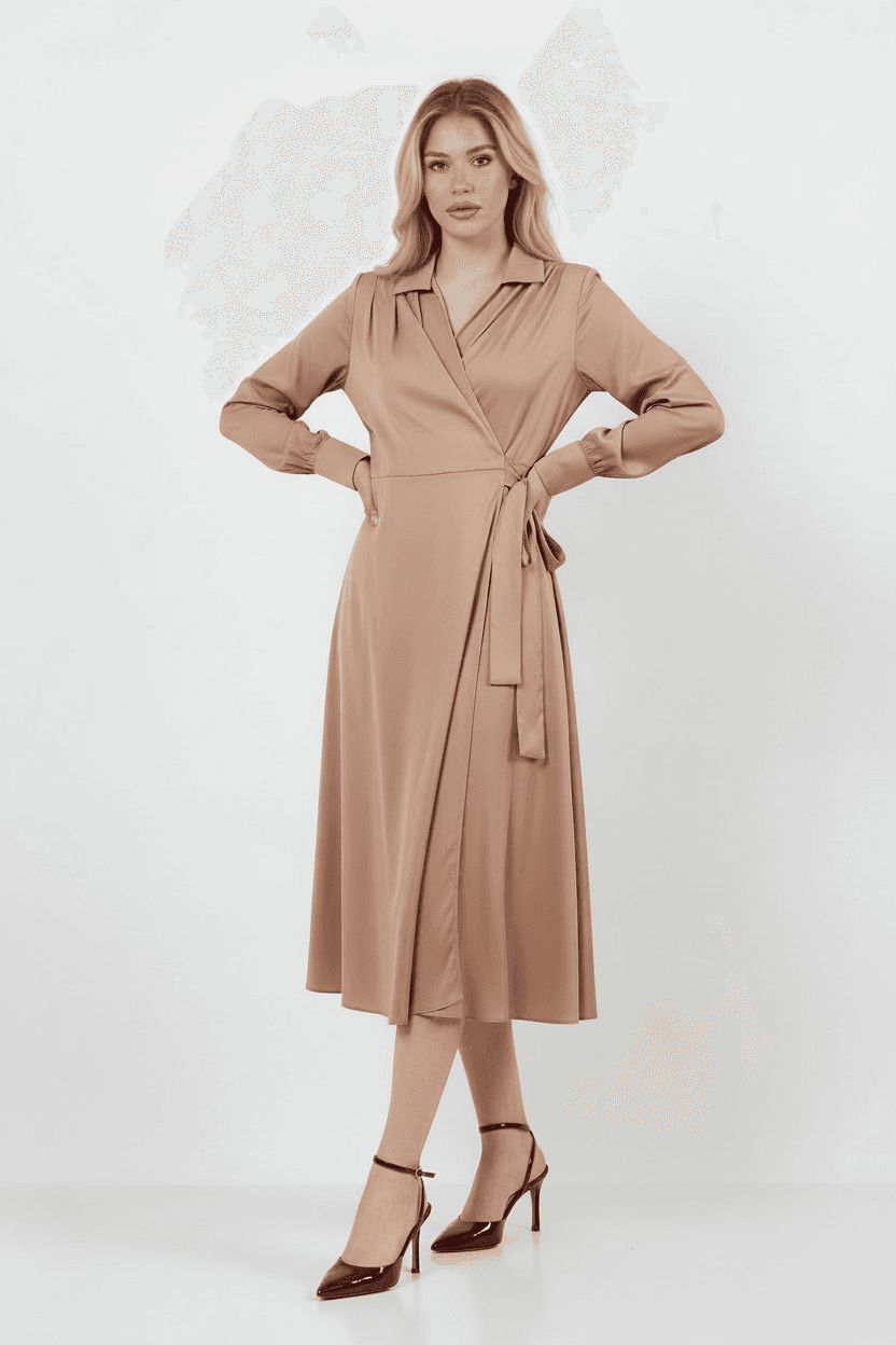 Mink Matte Satin Dress