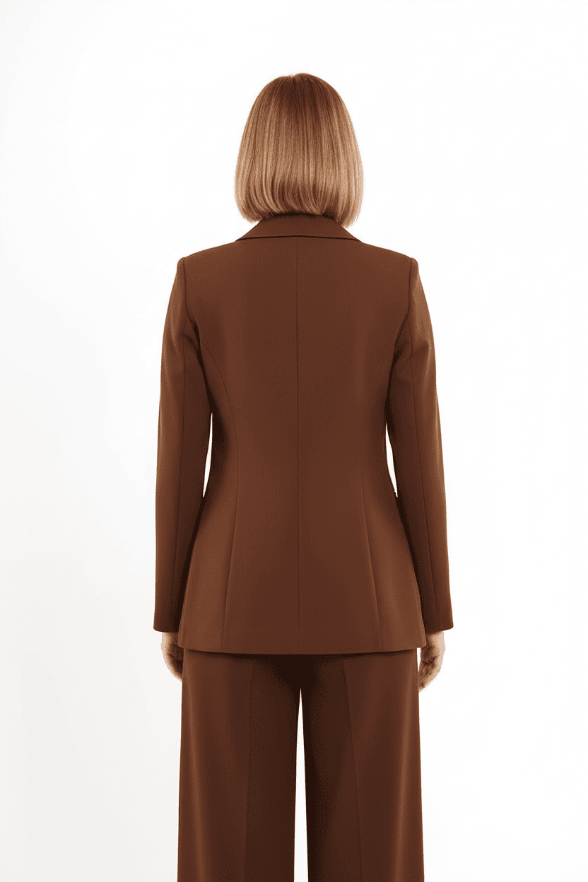 Brown Single Button Jacket