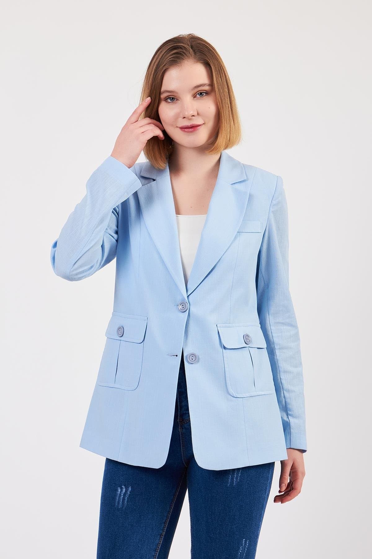 Blue Linen Jacket