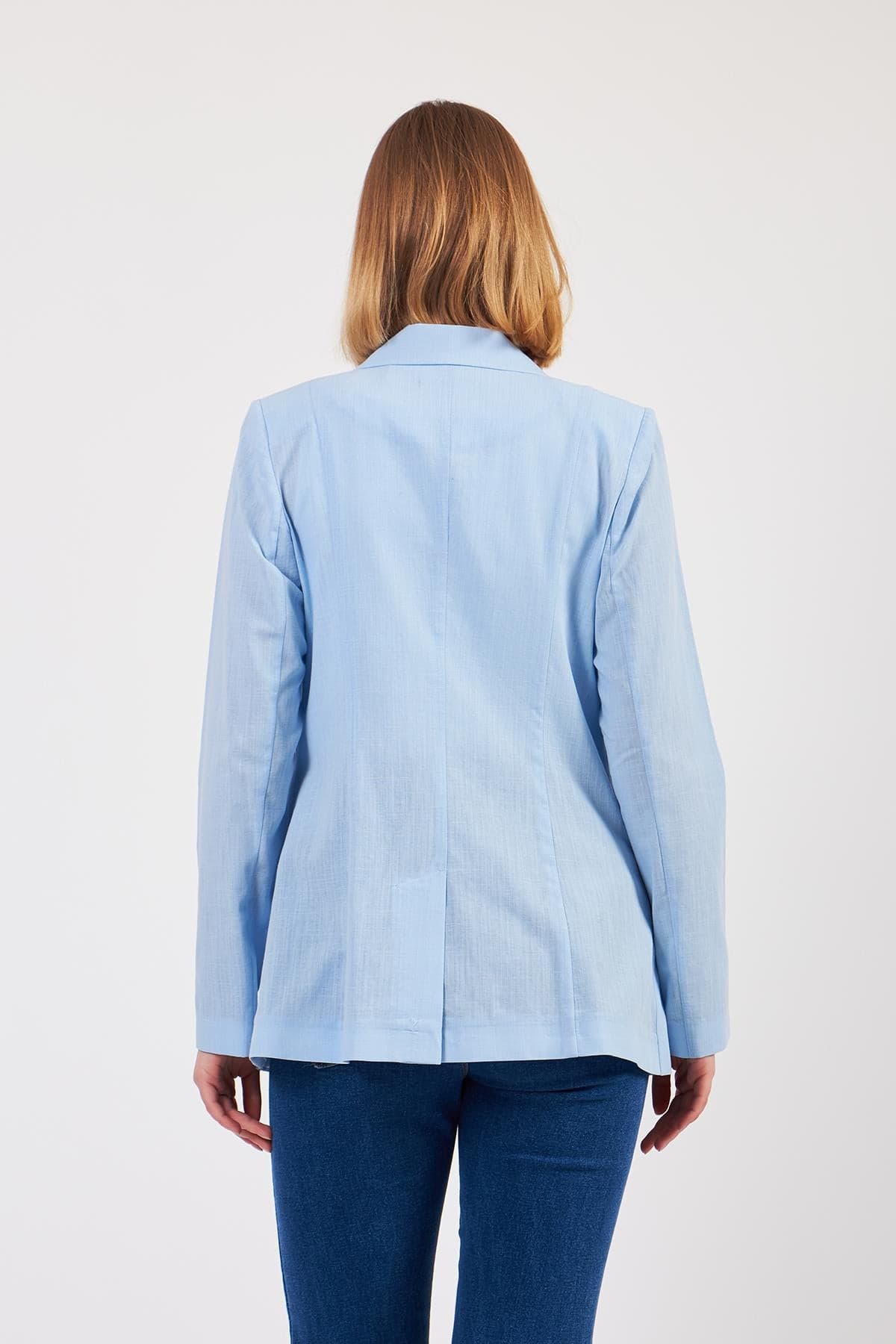 Blue Linen Jacket