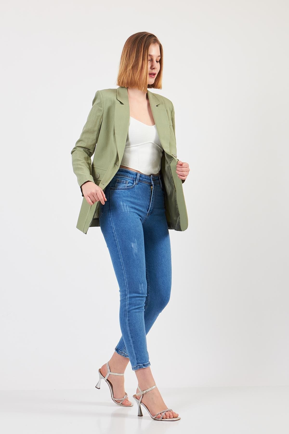 Sage Green Linen Jacket