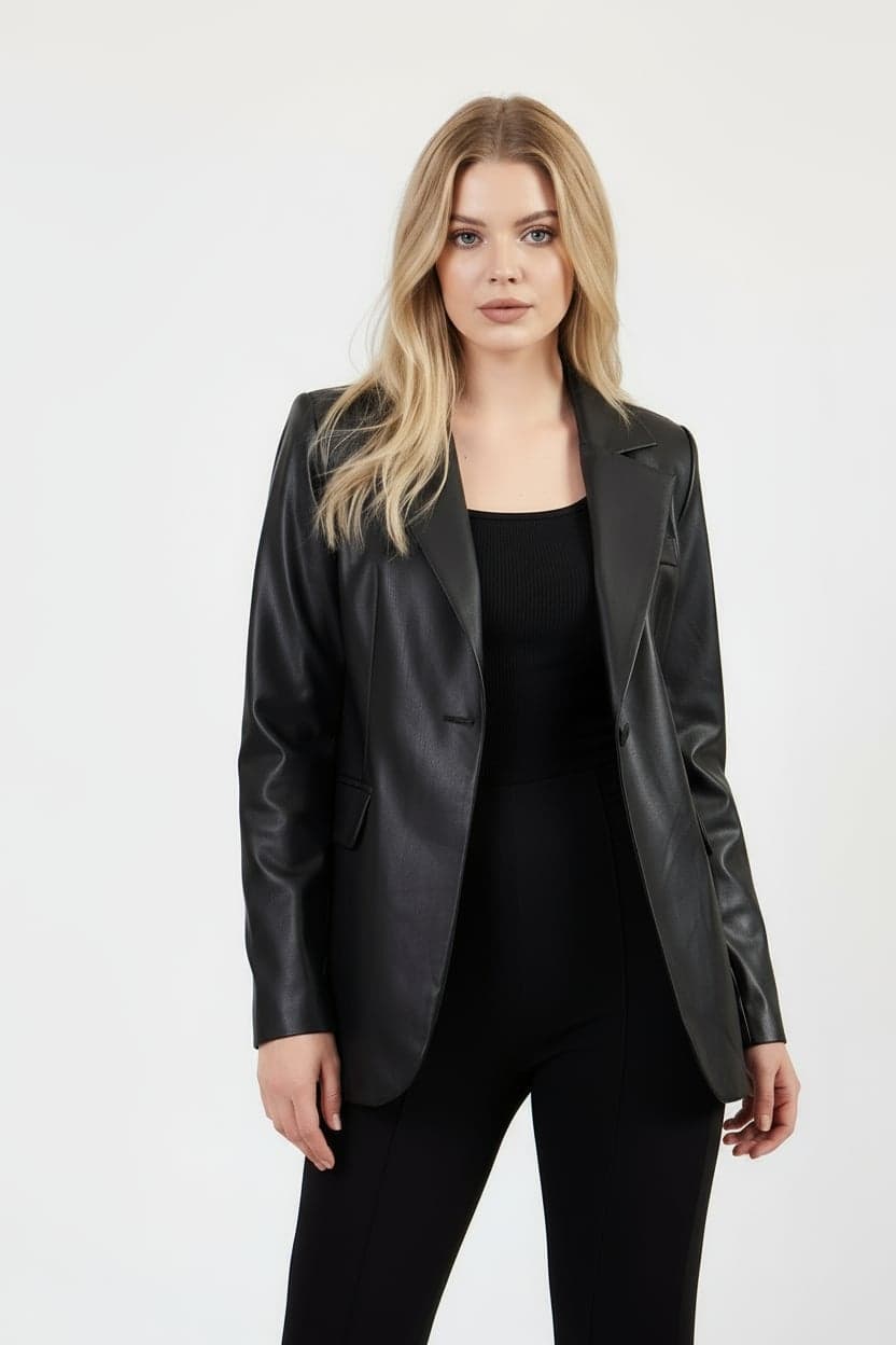 Black Faux Leather Jacket