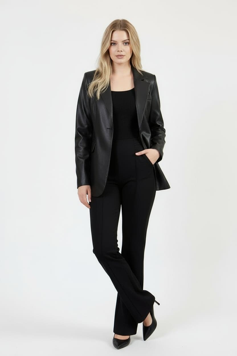 Black Faux Leather Jacket