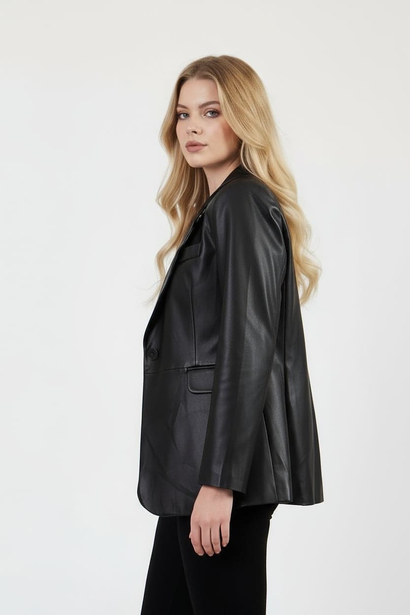 Black Faux Leather Jacket