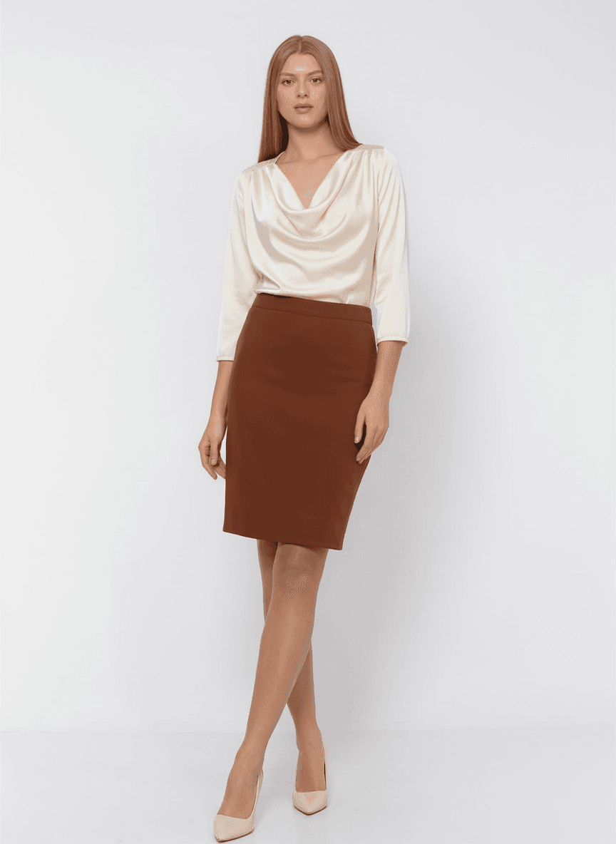 Brown Pencil Skirt