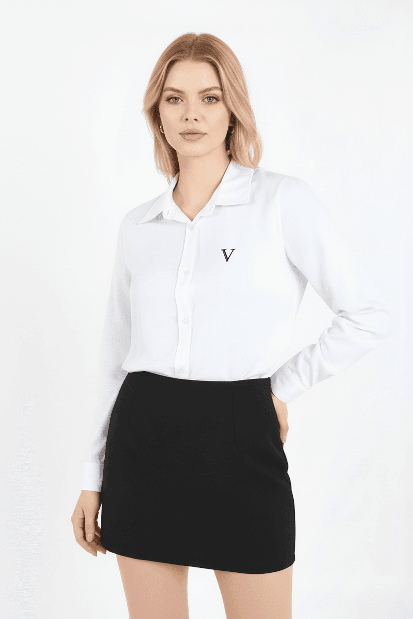 Ruffled White Shirt