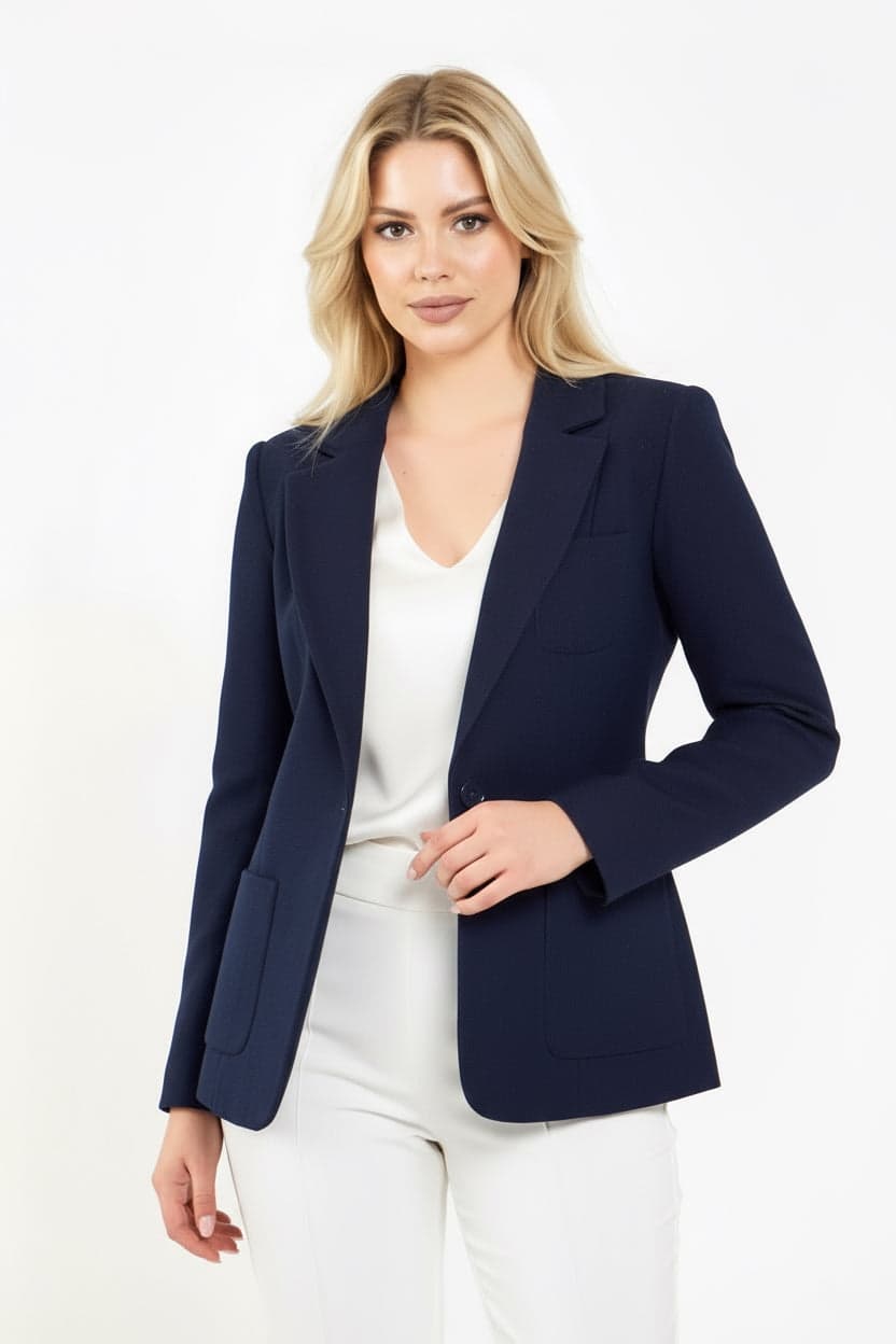 Navy Blue Cashmere Jacket
