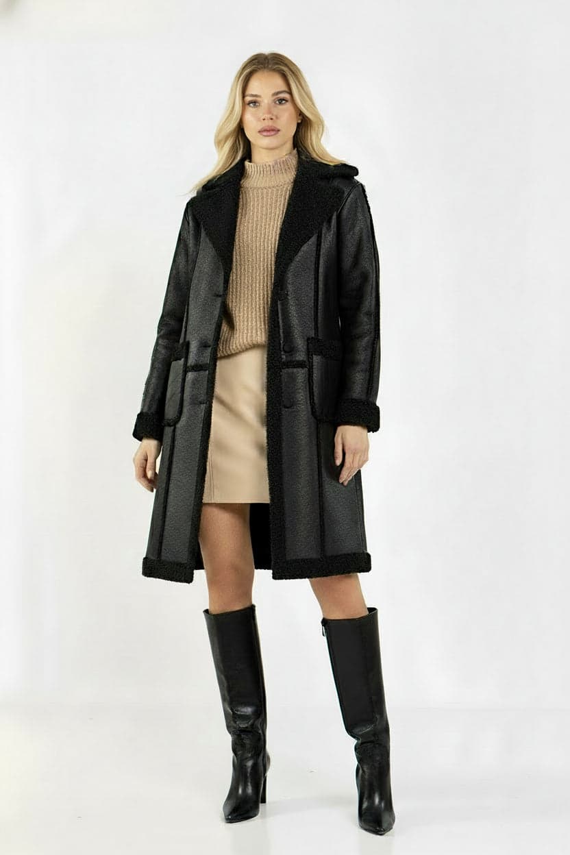 Black Sherpa Coat