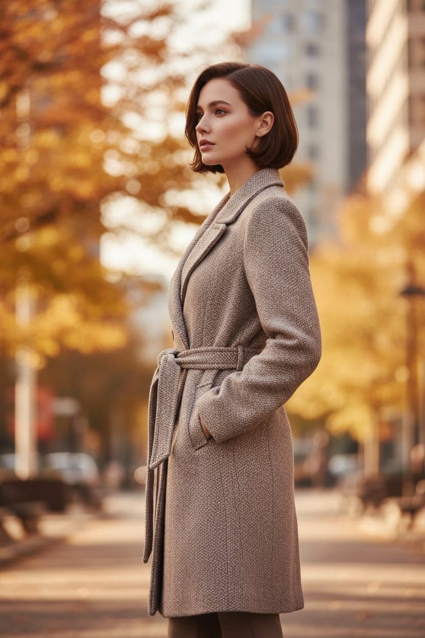 Brown Double-Breasted Coat