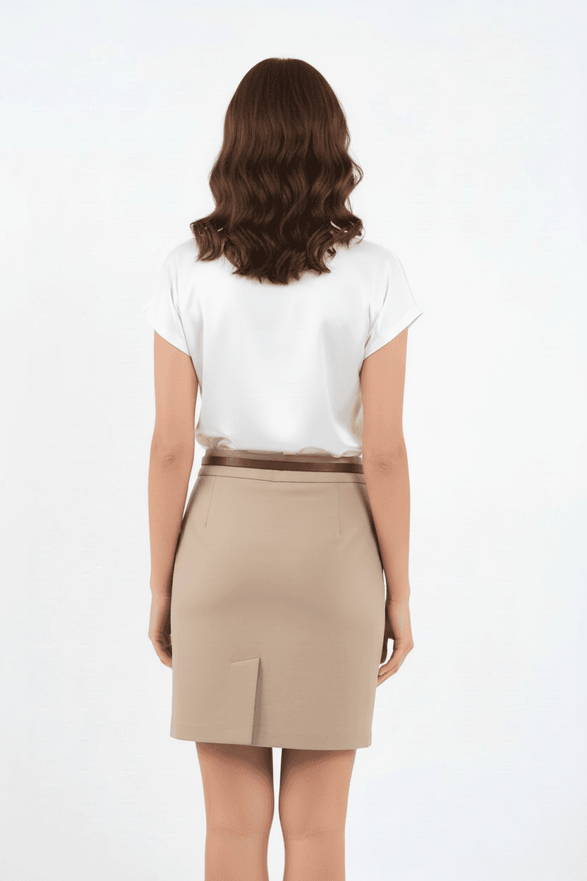 Short Sleeve Satin Blouse