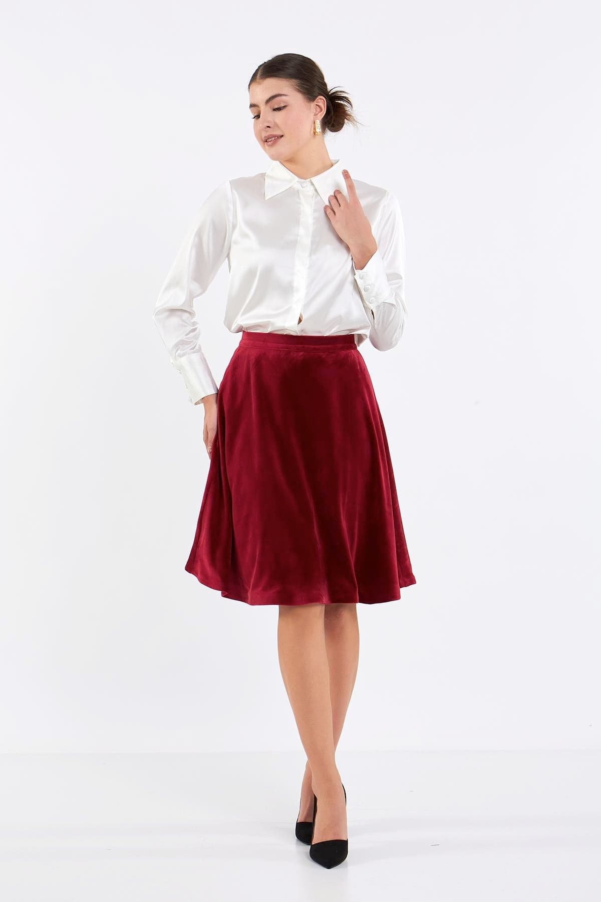Velvet Flare Skirt