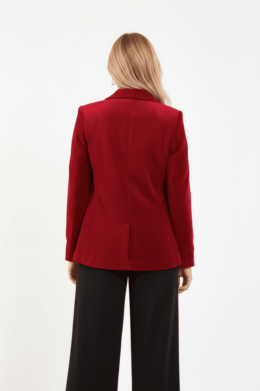 Velvet Single Button Jacket