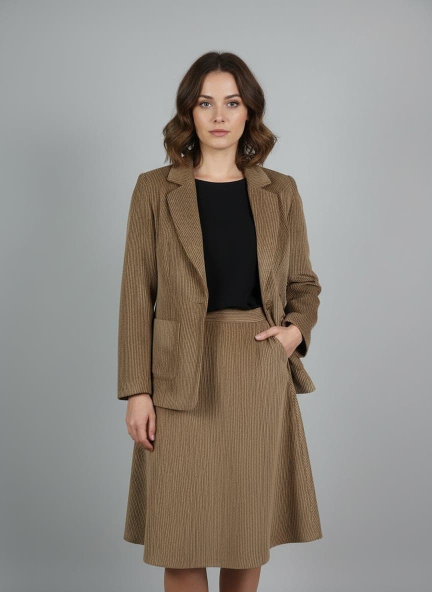 Corduroy Single-Button Jacket