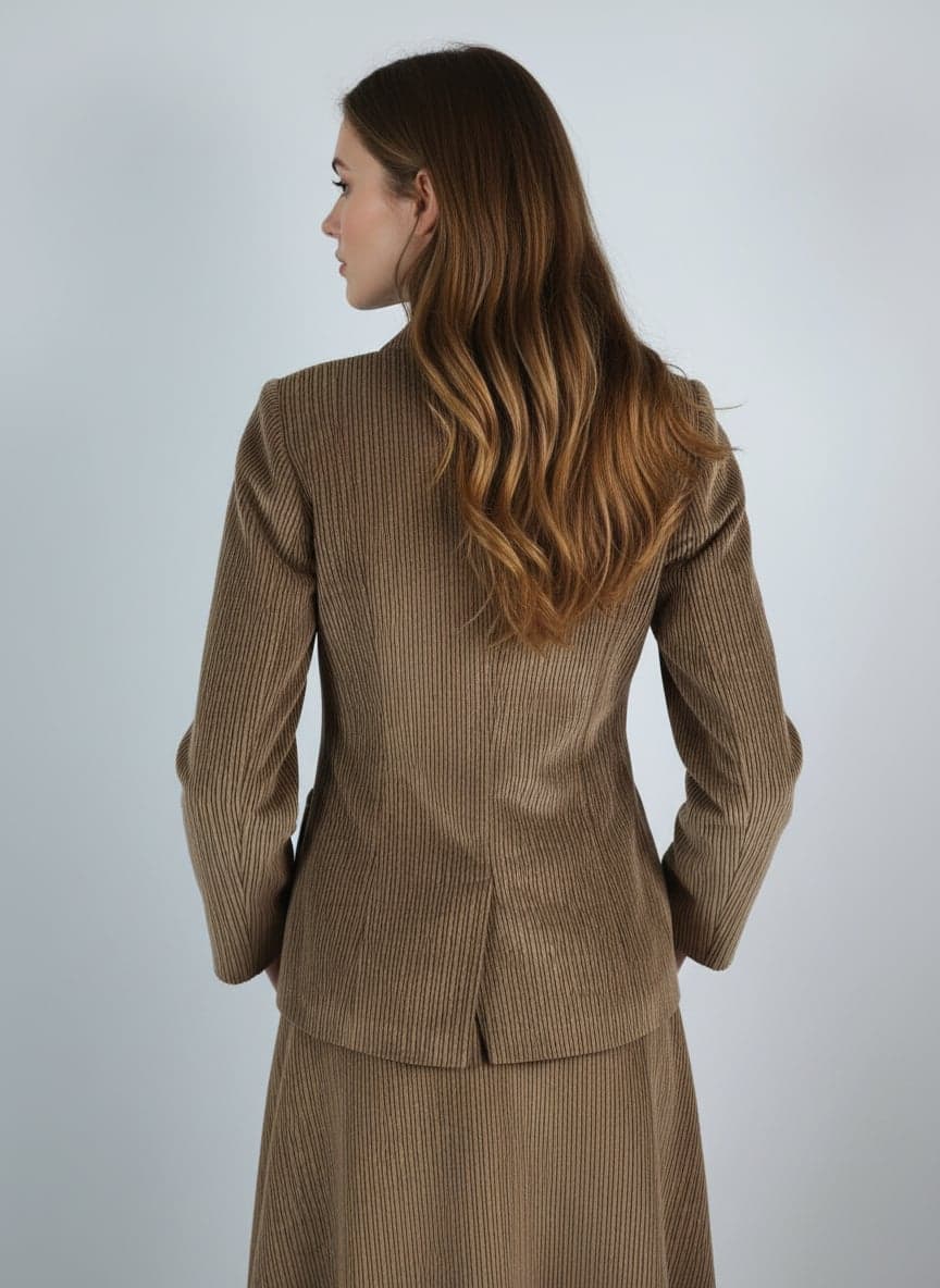 Corduroy Single-Button Jacket