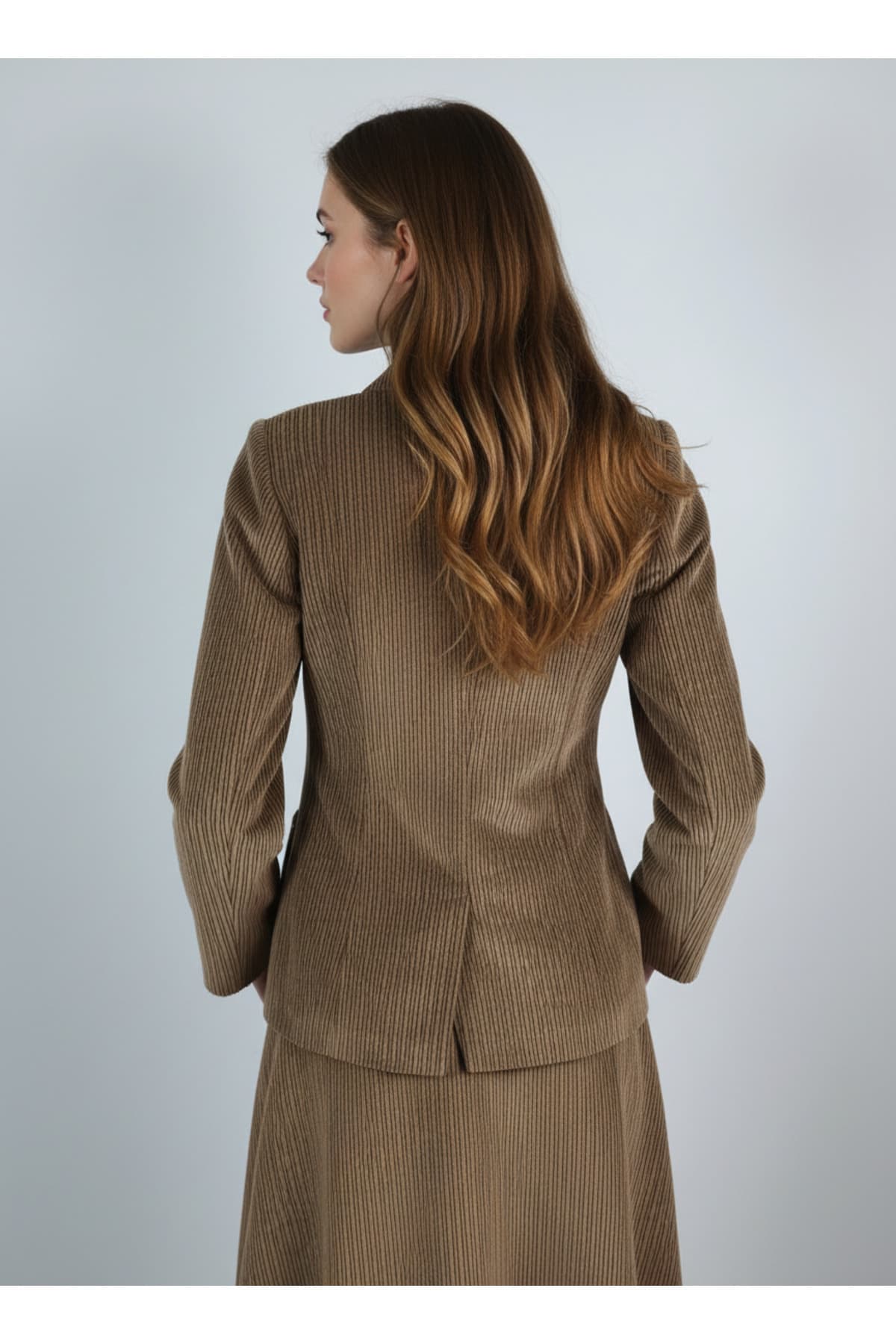Corduroy Single-Button Jacket