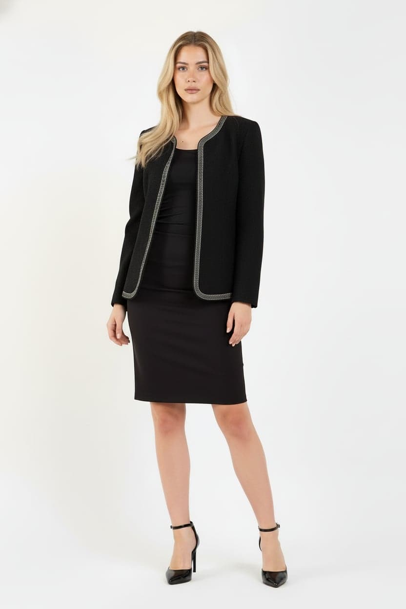Stone-Embellished Tweed Jacket