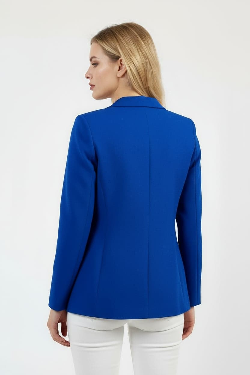 Light Blue Single-Button Jacket