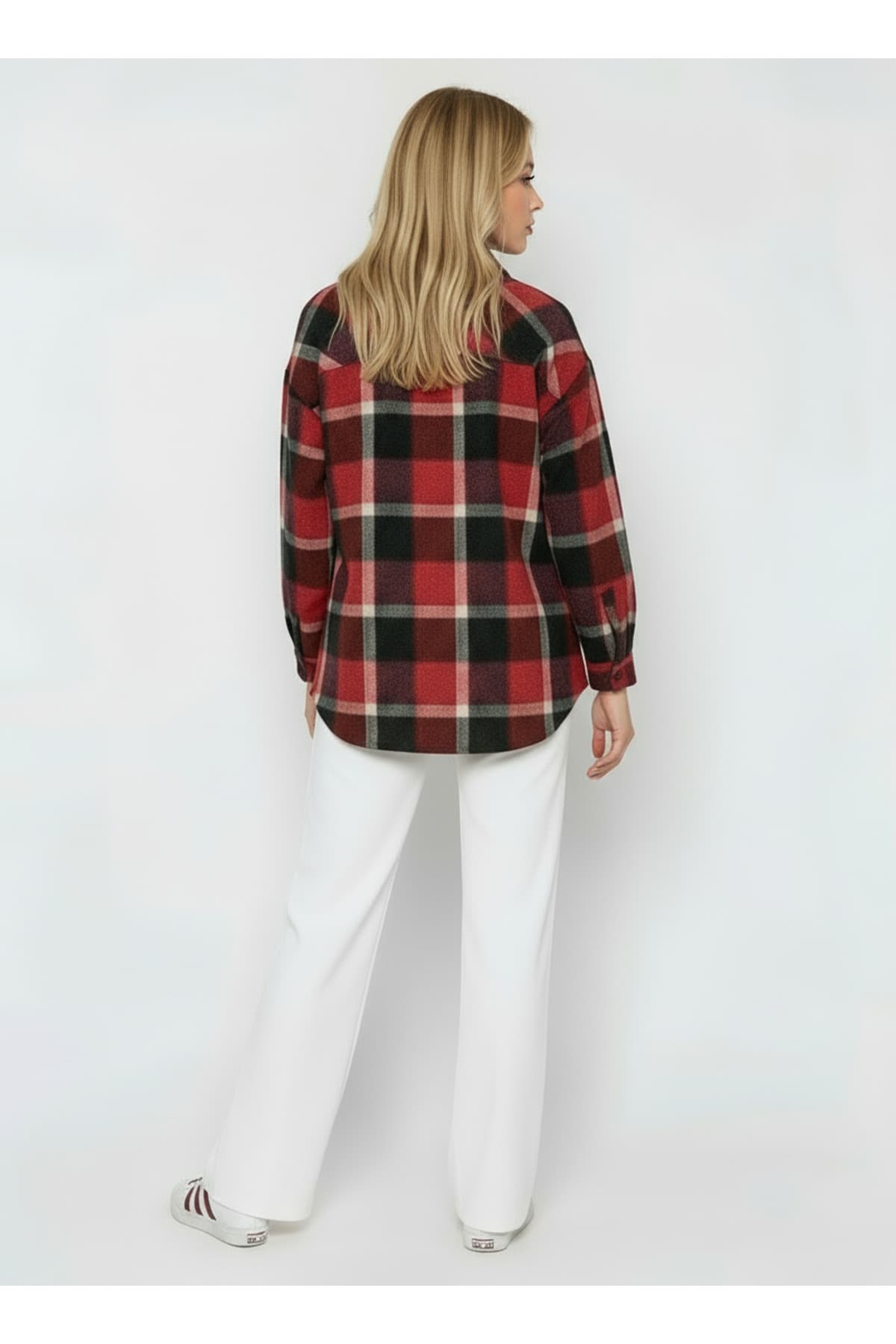 Red Black Plaid Oversize Lumberjack Shirt
