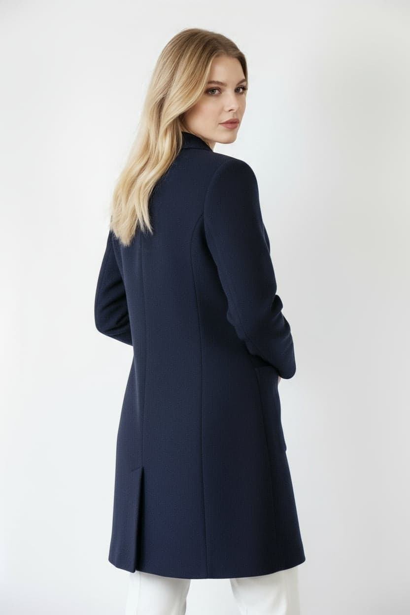 Navy Blue Cashmere Overcoat