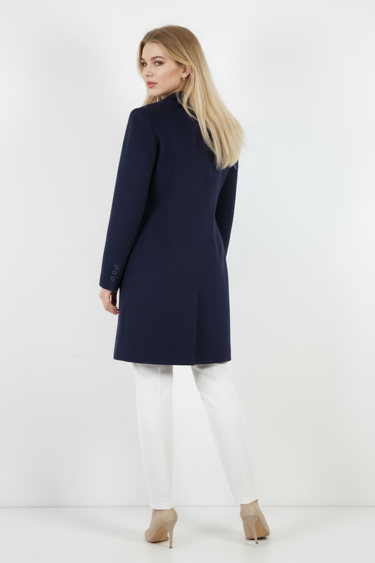 Navy Blue Cashmere Overcoat