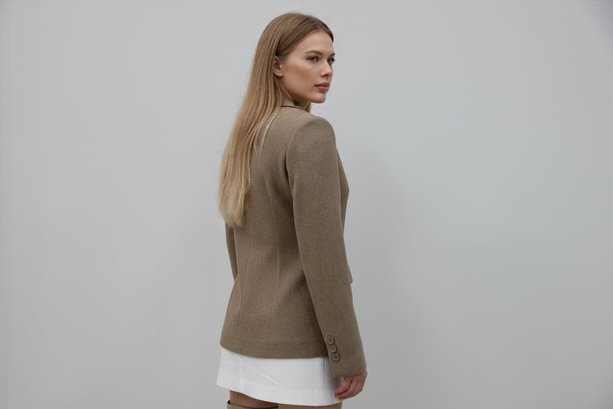 Mink Cashmere Double-Breasted Jacket