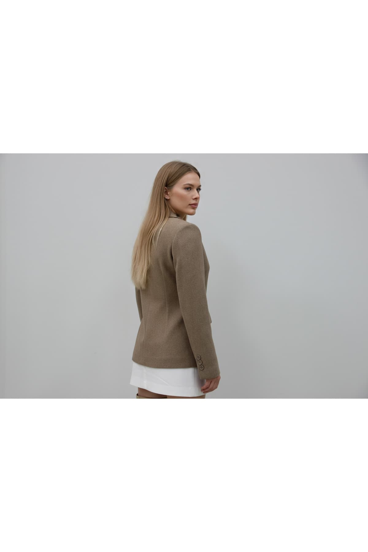 Mink Cashmere Double-Breasted Jacket