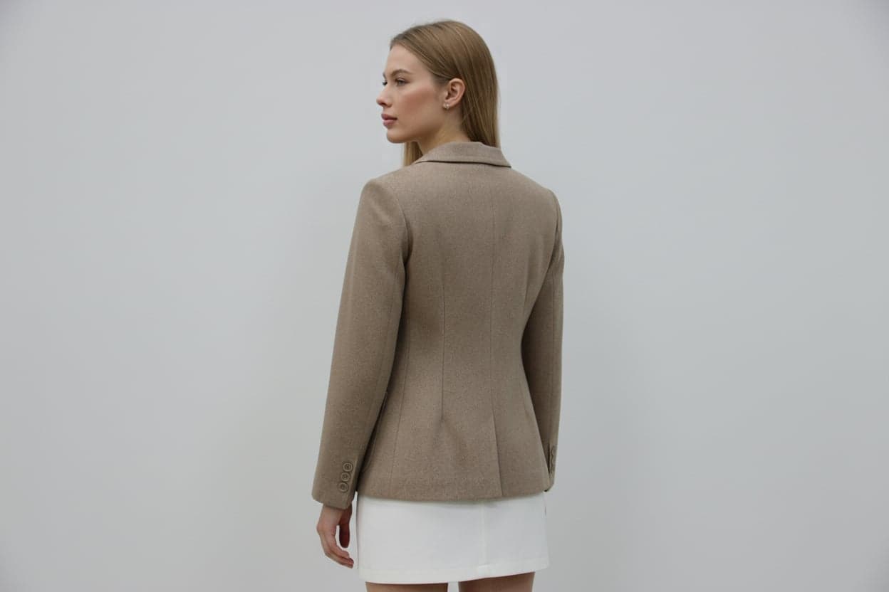 Mink Cashmere Double-Breasted Jacket