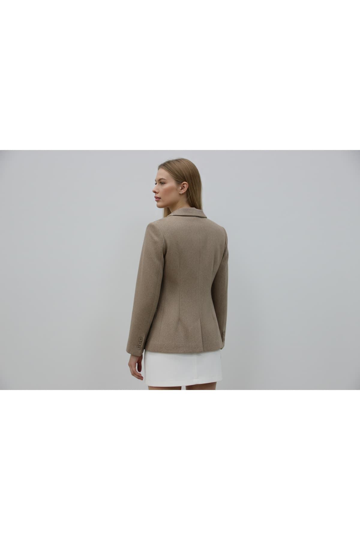 Mink Cashmere Double-Breasted Jacket