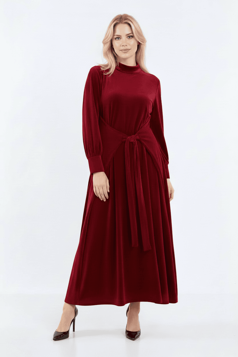 Velvet Floor-Length Dress