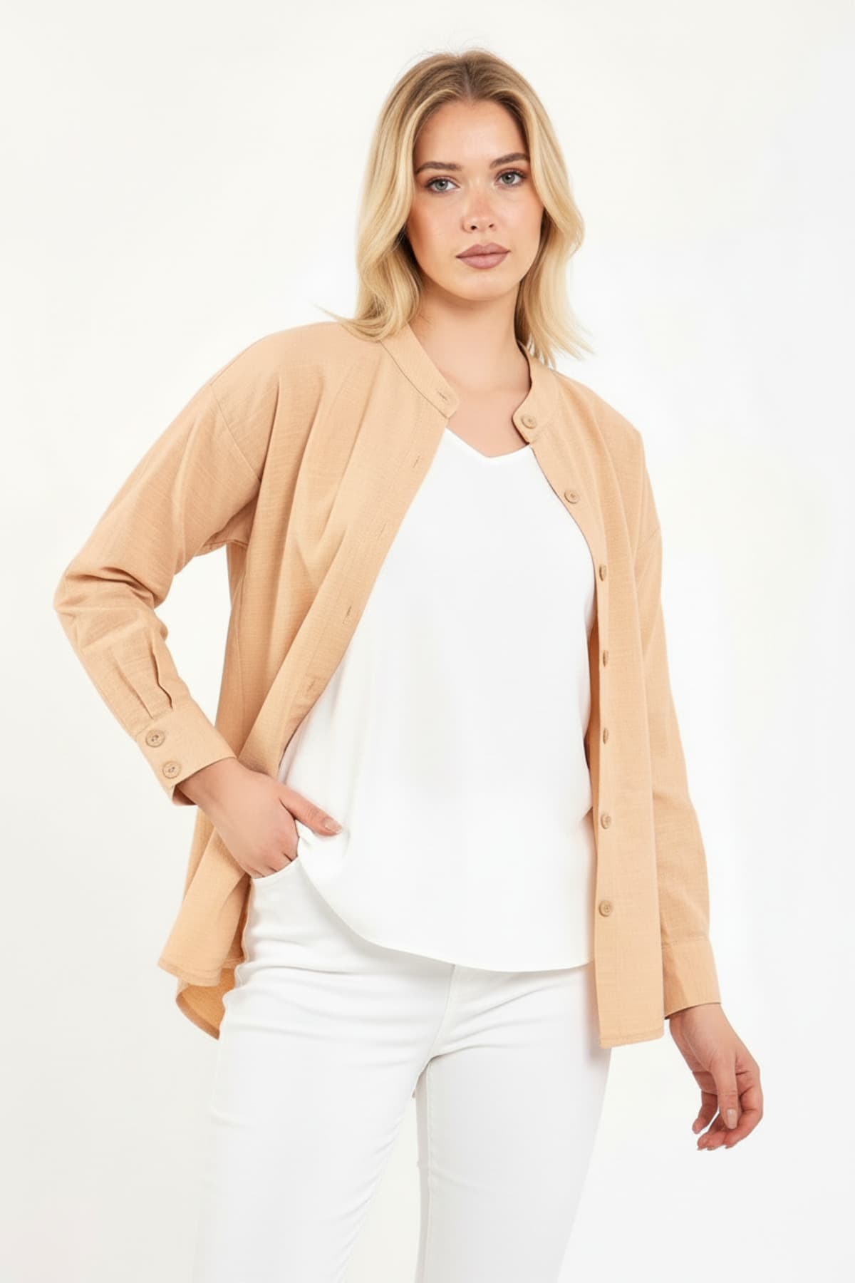 Mandarin Collar Shirt