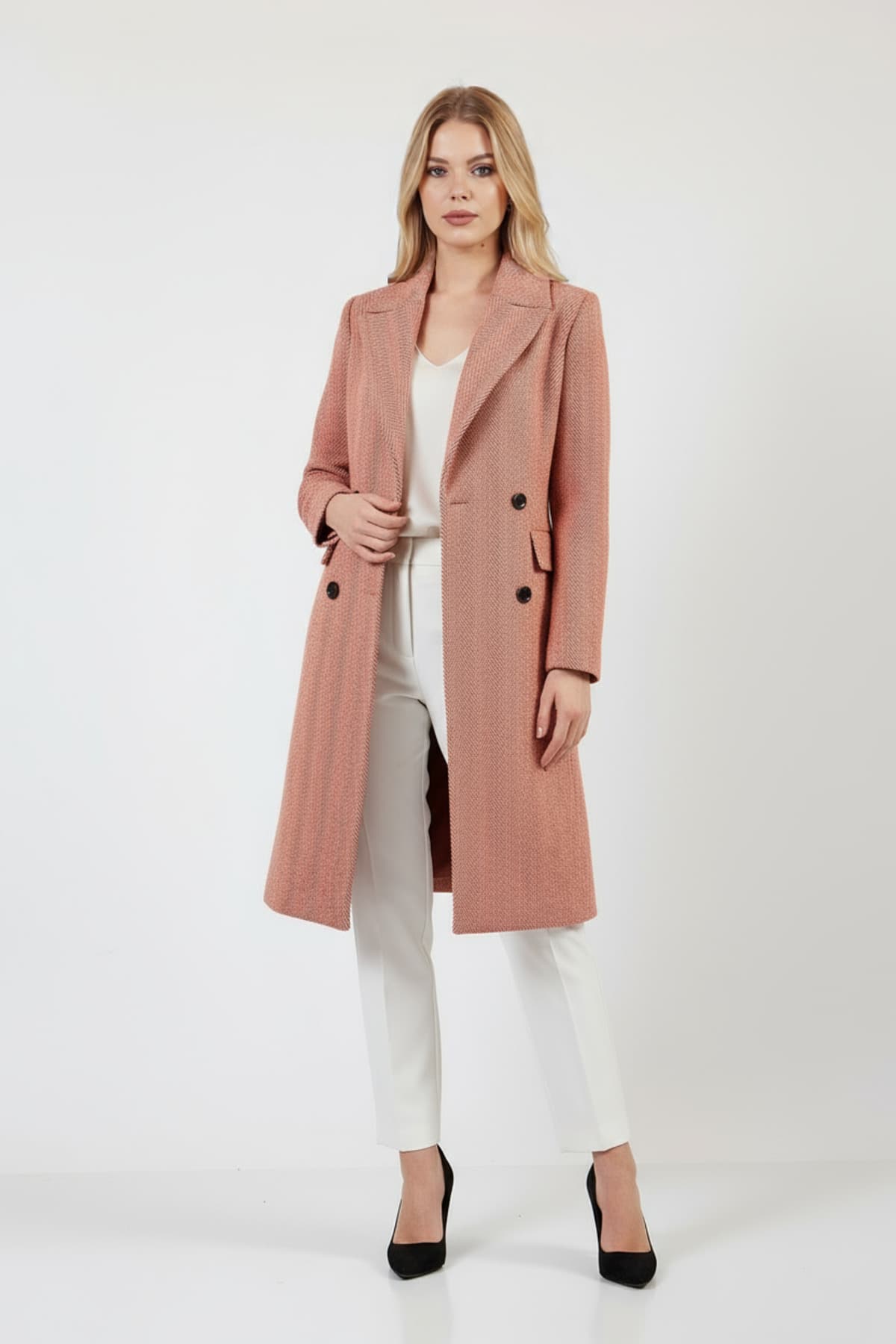 Herringbone Pattern Coat