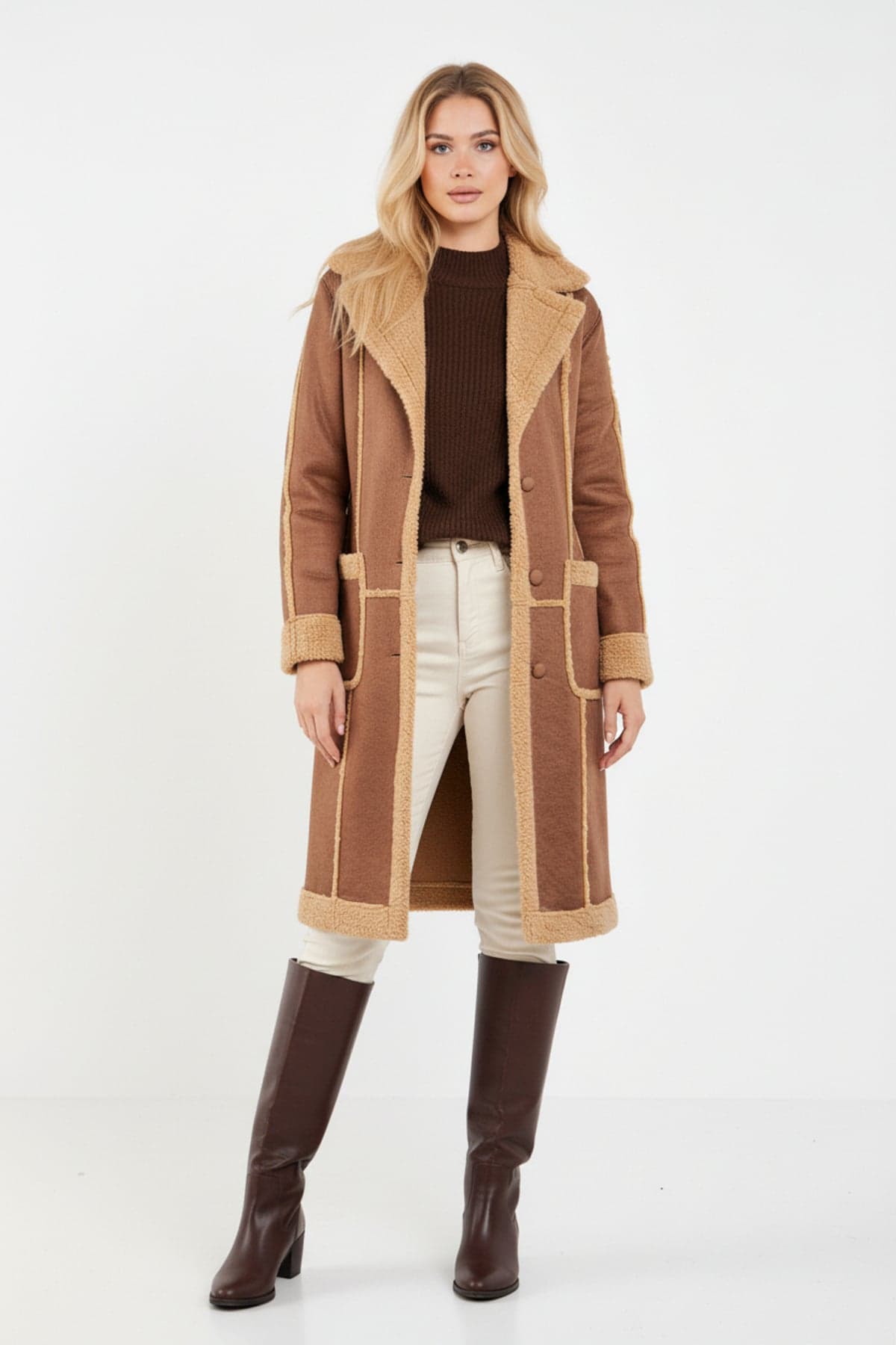 Brown Sherpa Coat