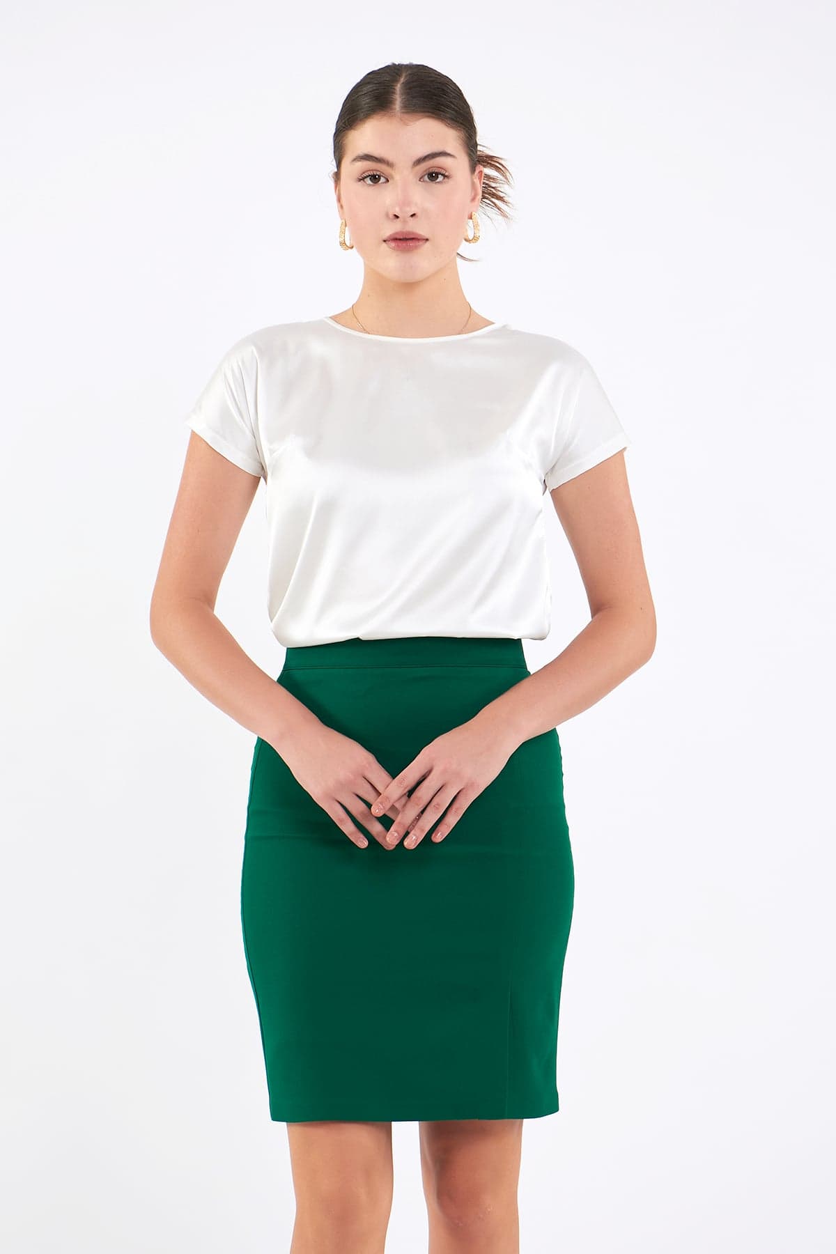 Front Single Slit Pencil Skirt