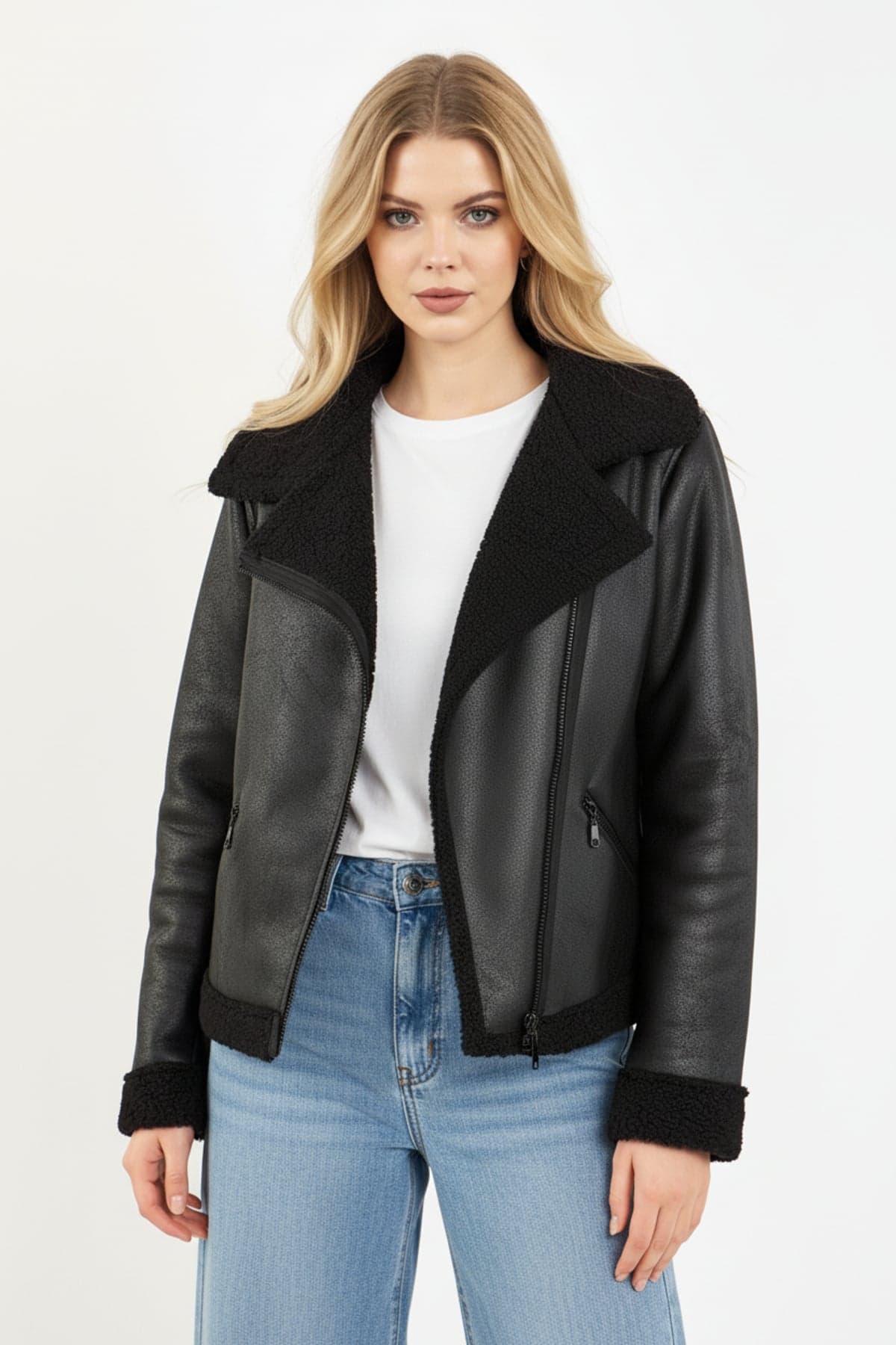 Black Sherpa Coat
