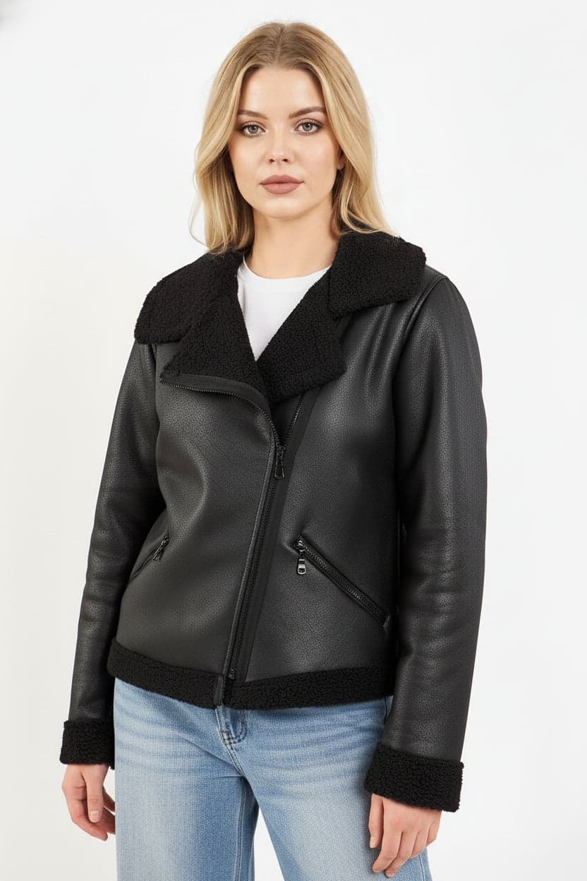 Black Sherpa Coat