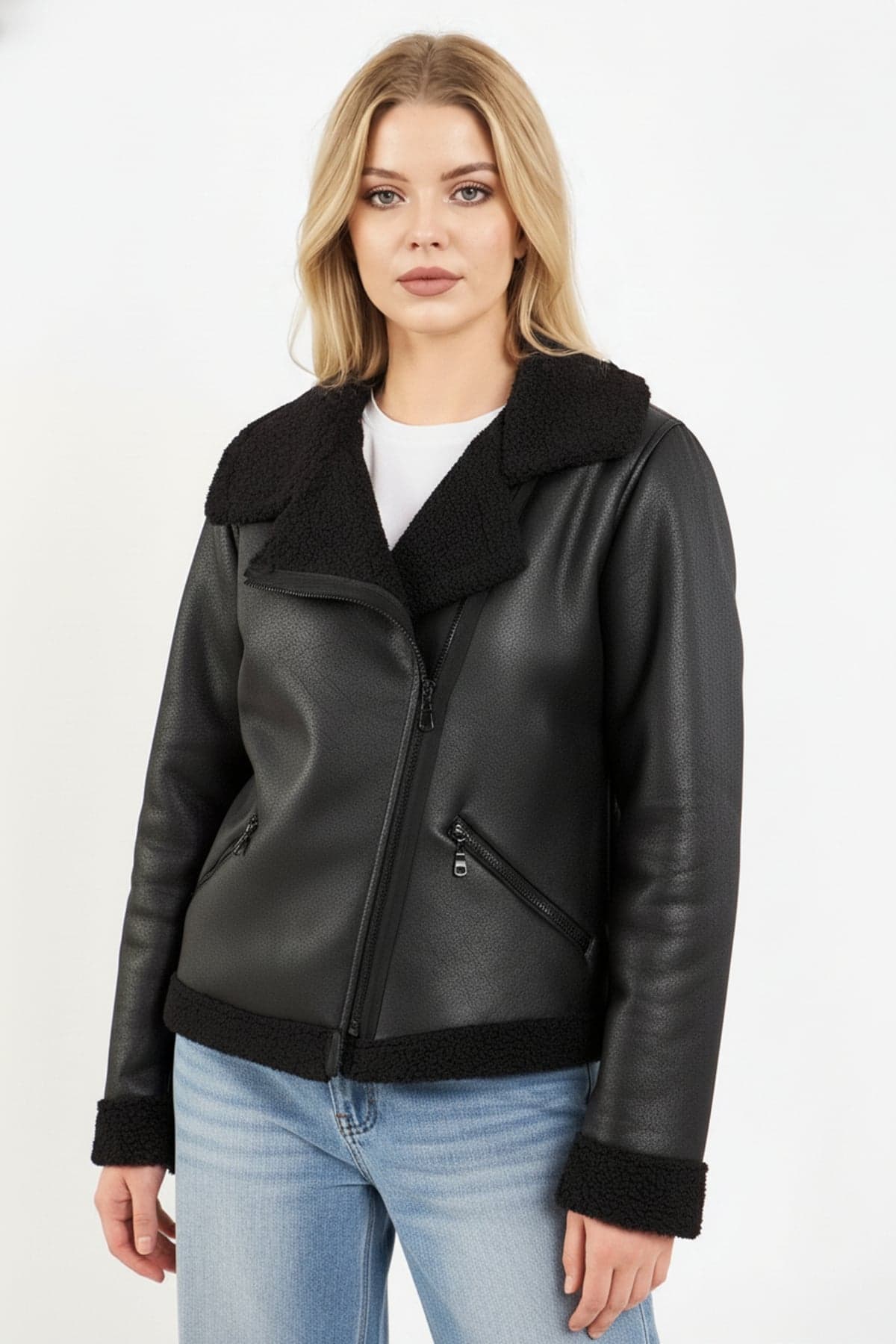 Black Sherpa Coat