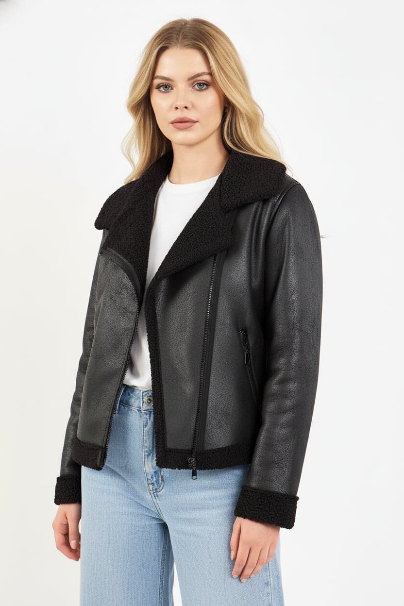 Black Sherpa Coat