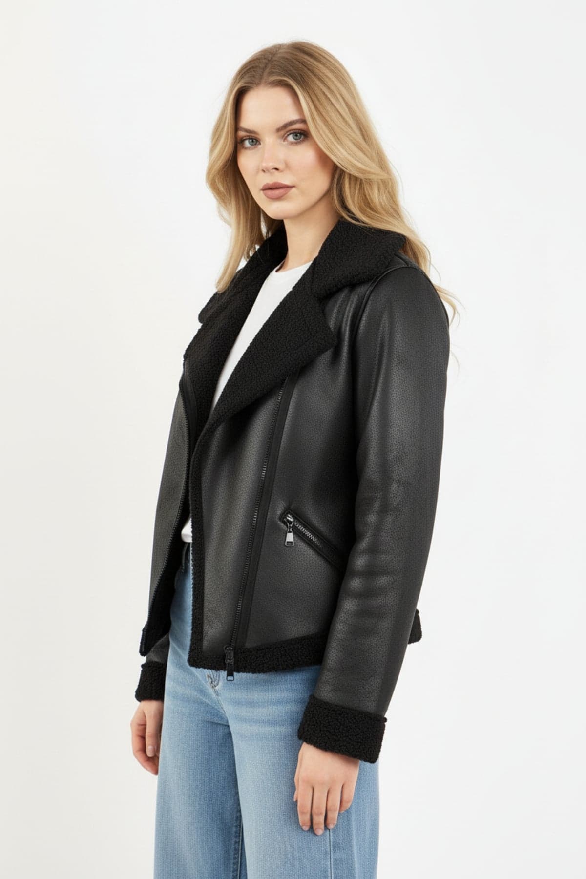 Black Sherpa Coat