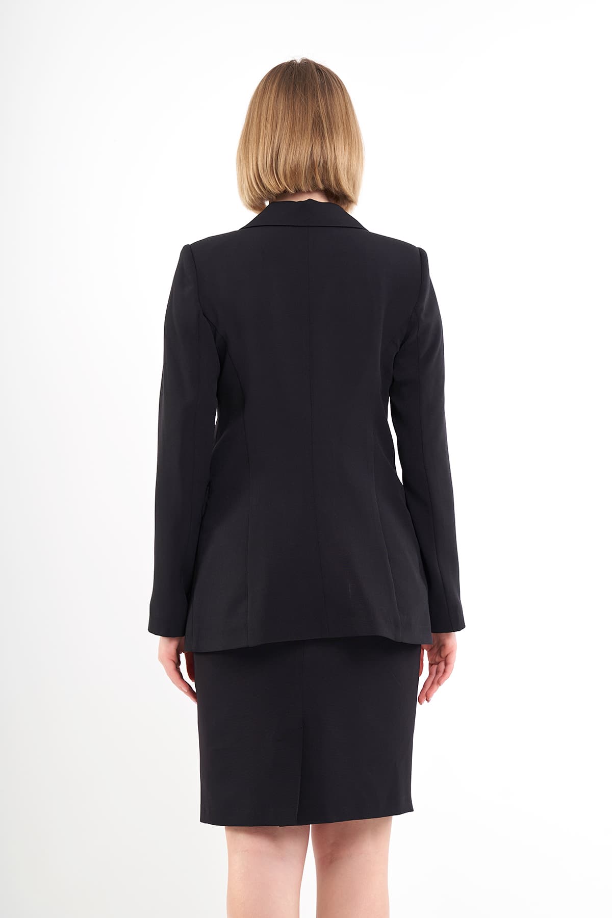 Black Jacket Skirt Suit Dress