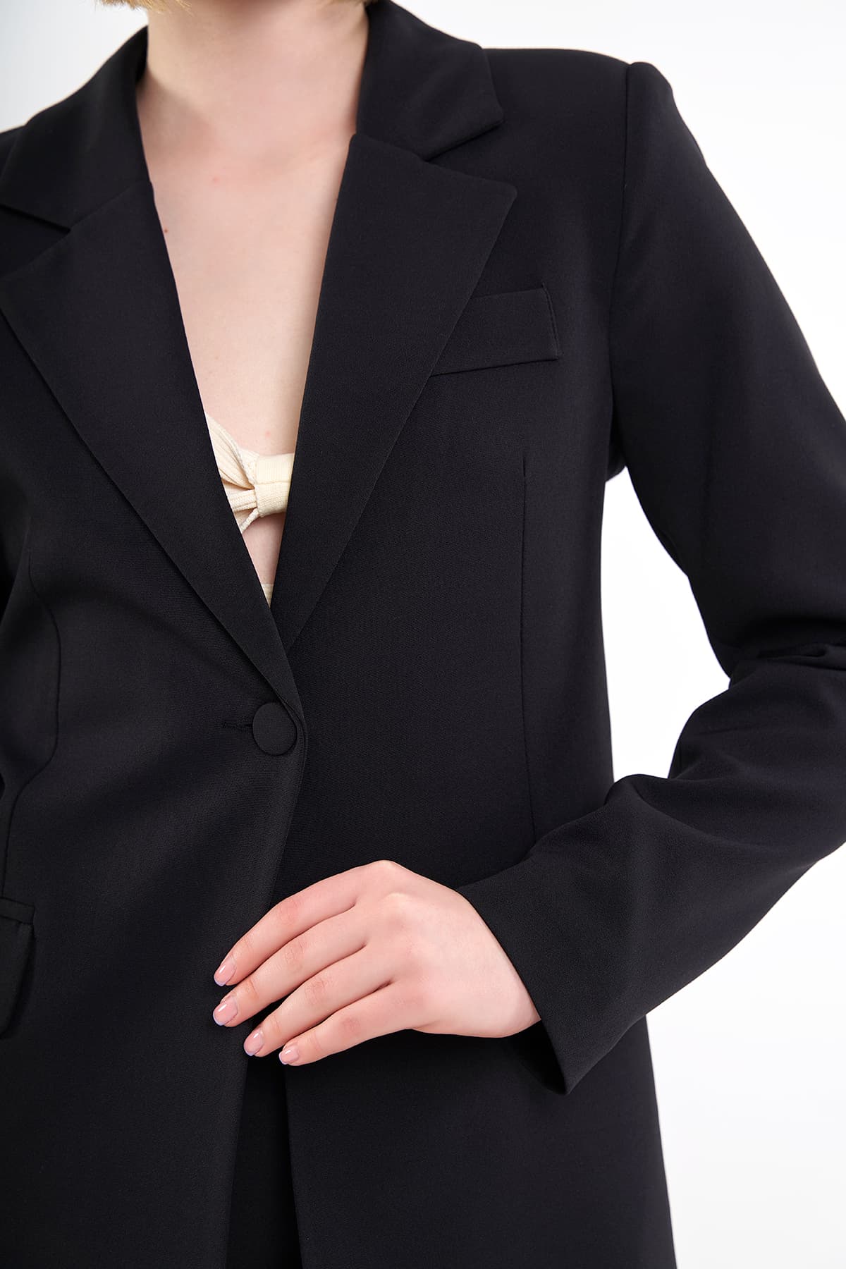Black Jacket Skirt Suit Dress