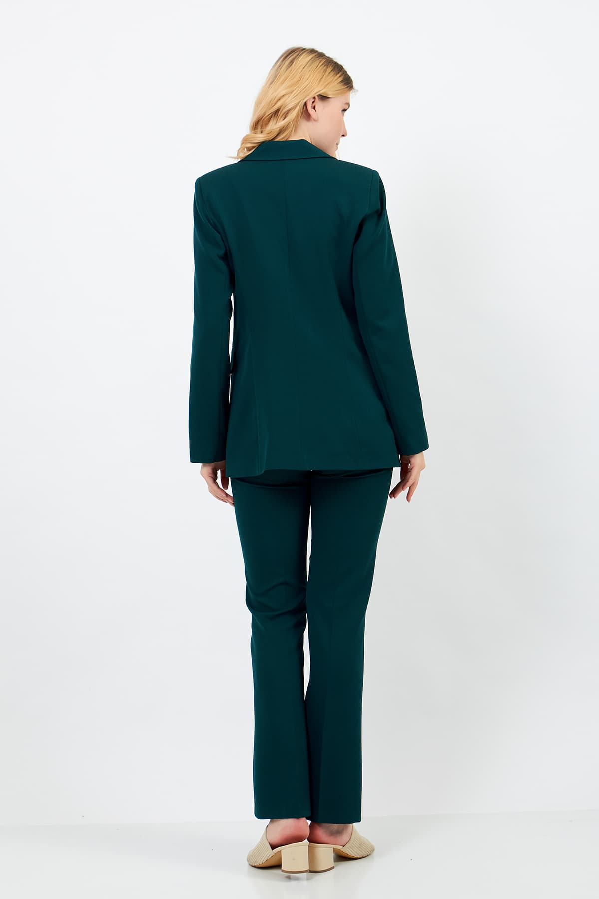 Emerald Green Jacket Pants Suit Dress